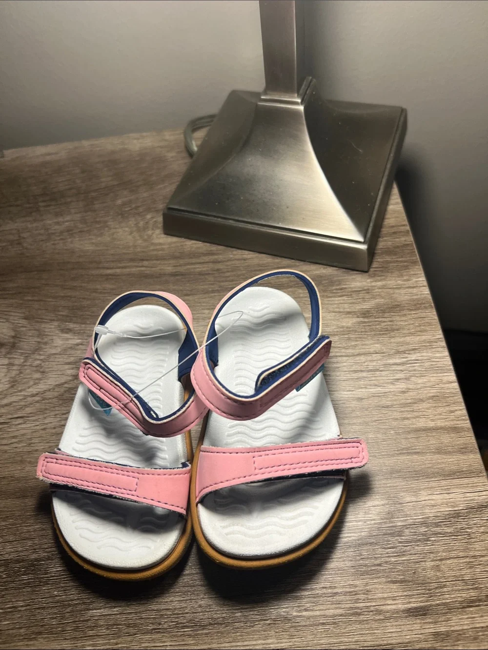 Native Kids Pink and Navy Eva Strap Sandals stock (19)